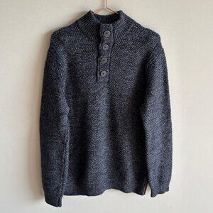 Immagini Mens Quarter Zip Turtle Neck Sweater Dark Gray Size Medium/Large